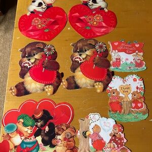 Lot of Vintage Valentine cutouts